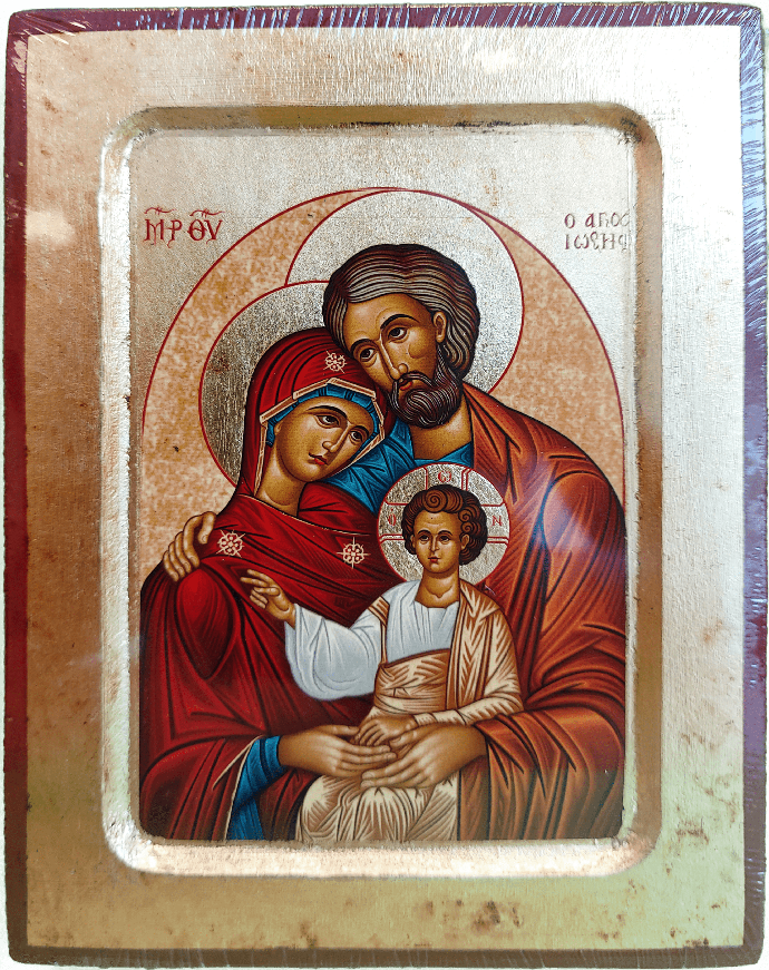 Icoon seriegrafie/boord - H.Familie (130x170mm)