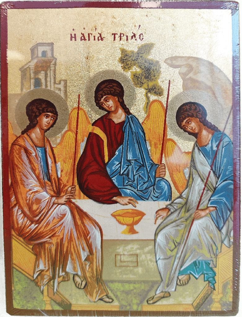 Icône lithographie/platte - Ste Trinité Roublev (125x180mm)