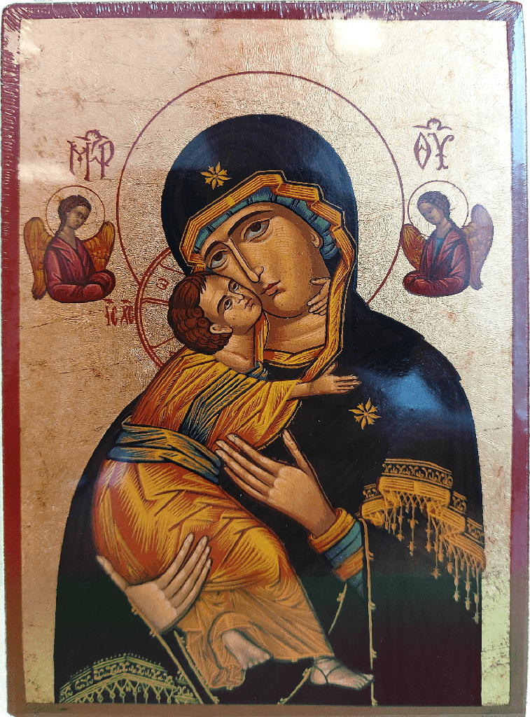 Icône lithographie/platte - Vierge Vladimir (125x180mm)
