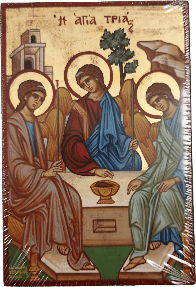 H3/K - ICON Hand Painted (13x19) - Holy Trinity/Roublev