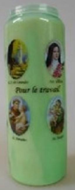 Noveenkaars/meiklokje - 'Pour le travail'