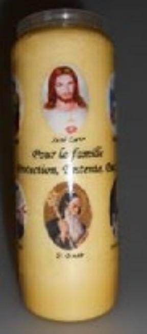 Bougie neuvaine/lys - 'Pour la Famille...'