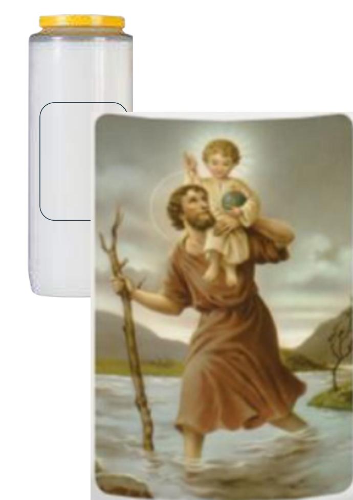 Bougie neuvaine St Christophe