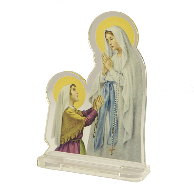 Cadre Vierge Apparition Lourdes - plexi (50x70mm)