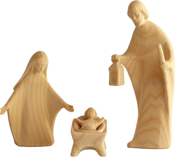 H. Familie/Aida-Gruppe – H 12 cm – Holzschnitzerei/Natur