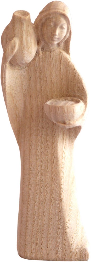 Shepherdess with jug/Aida group - wood carving/natural - 12cm