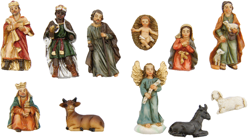 Kerststal Figuren - polystone - H 5cm 