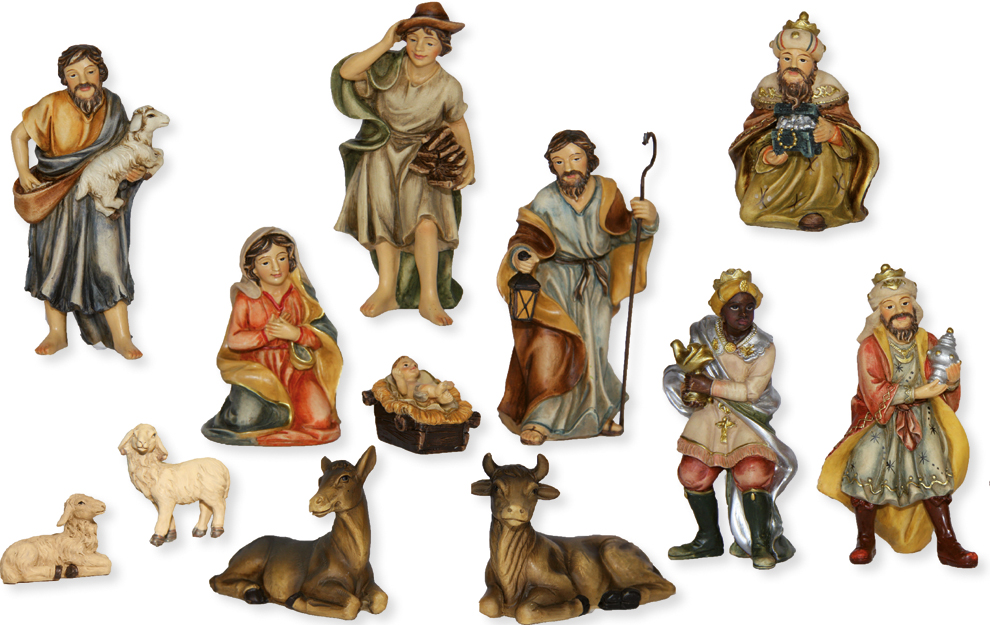 Santons en résine 'Collection Johannes' - 13-pièces - H 10cm 