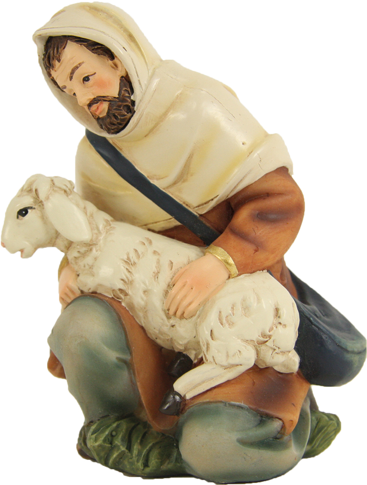 Herder Met Schapen, Geknield - Groep 9cm 