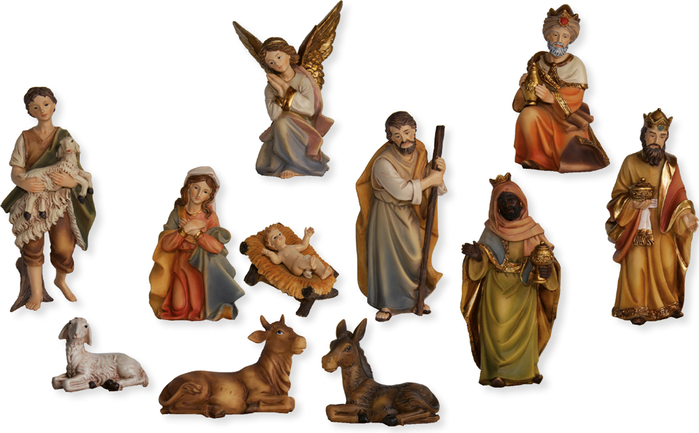 St. Mark'S Nativity Figures - H 14cm 
