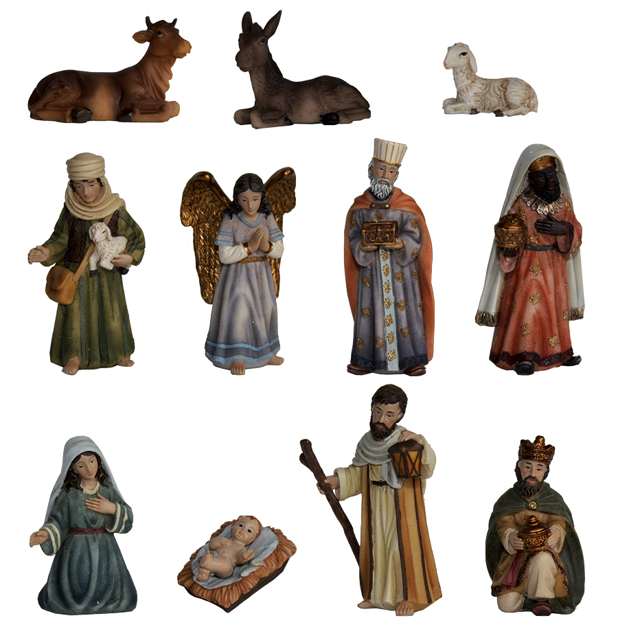Kerststalfiguren 'Orient' 12-delig - polystone - H 11cm 