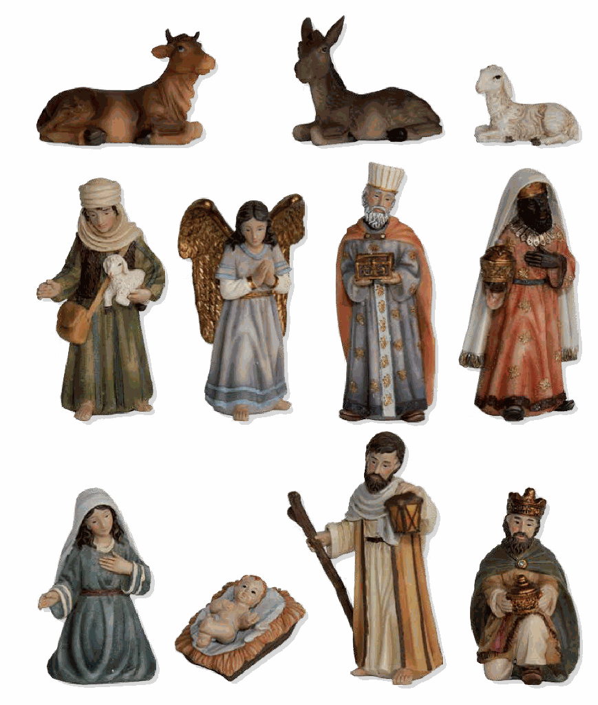 Kerststalfiguren 'Orient' 12-delig - polystone - H 8cm 