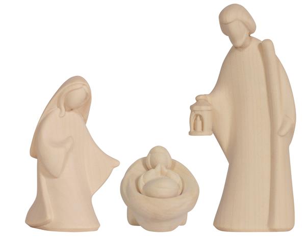 Ste Famille (4pcs) 'LE-collection' - bois sculpté/natur - H 10cm