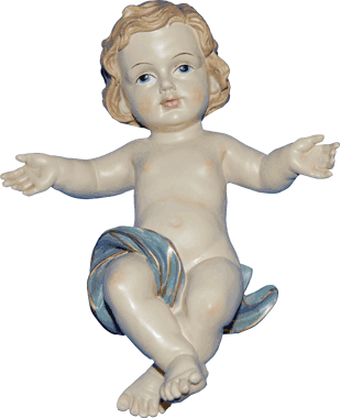 Enfant Jésus en résine - H 11cm