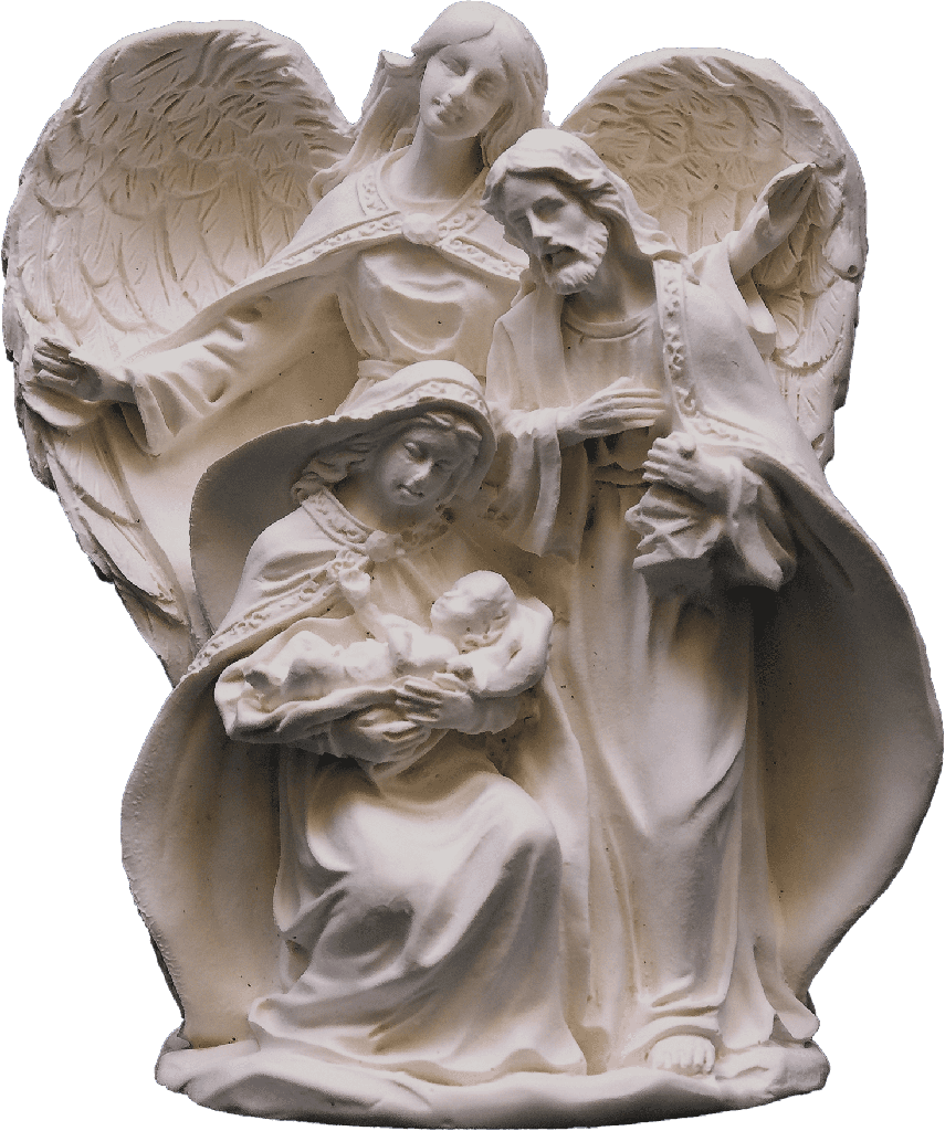 H Famillie/engelbewaarder H 14cm - polystone/wit