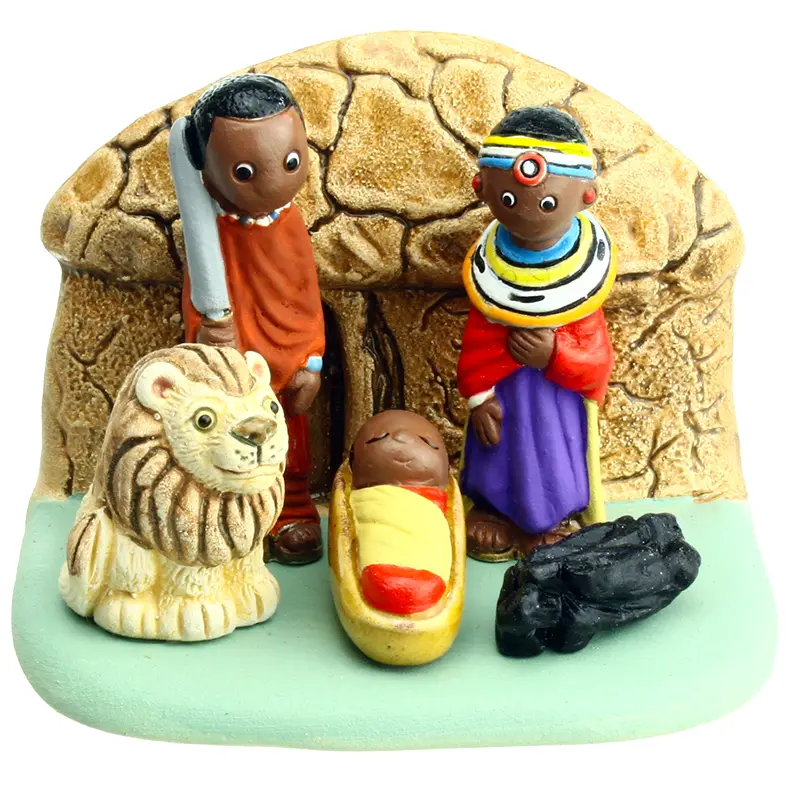 Crèche du monde 'Afrique' - 7x9cm