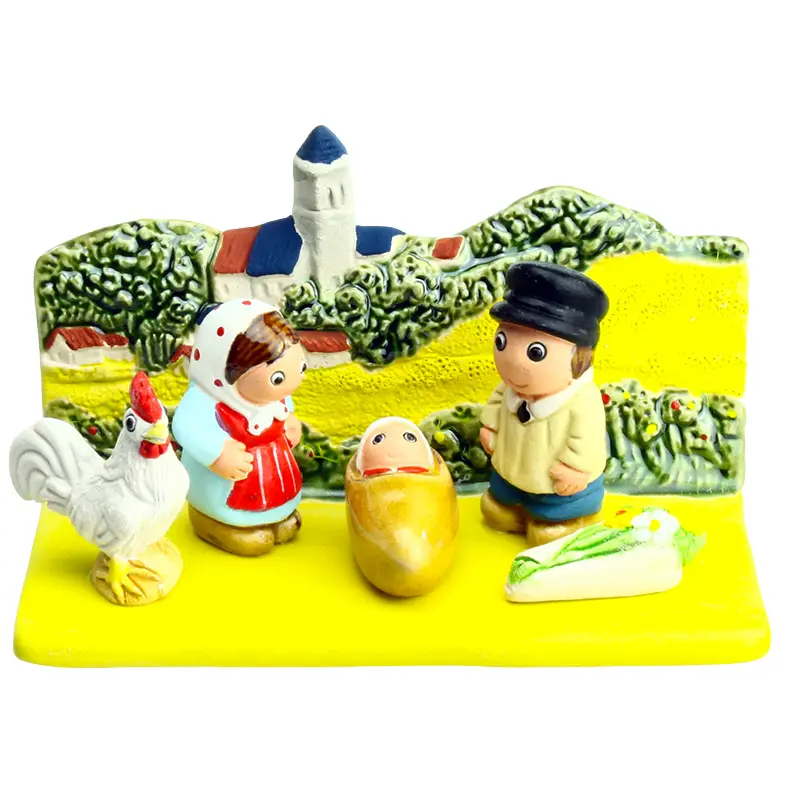 Crèche du monde - "France/Beauce" - 7x9cm