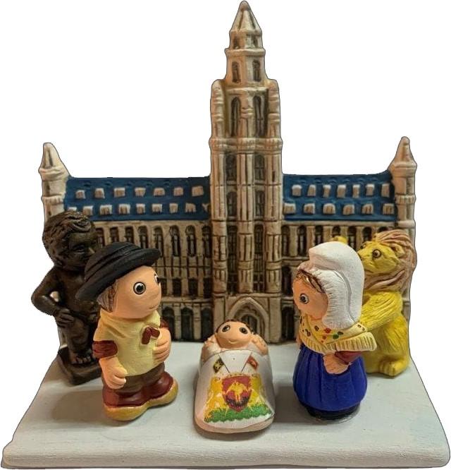 Crèche du monde "Bruxelles" - 7x9cm