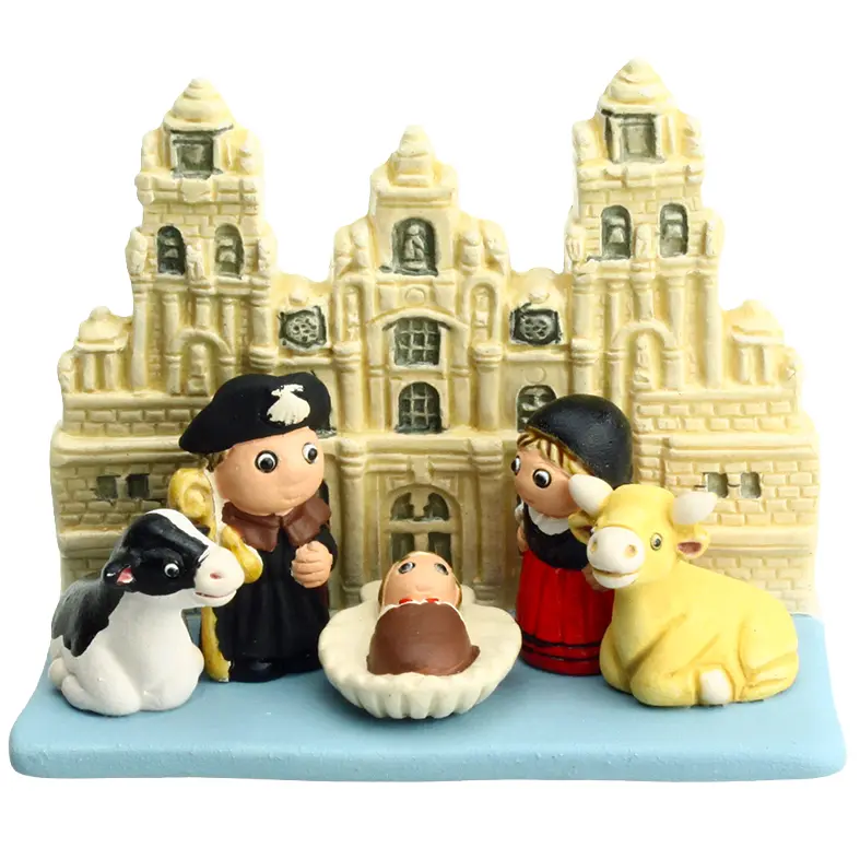 Crèche du monde 'Compostelle' - 7x9cm