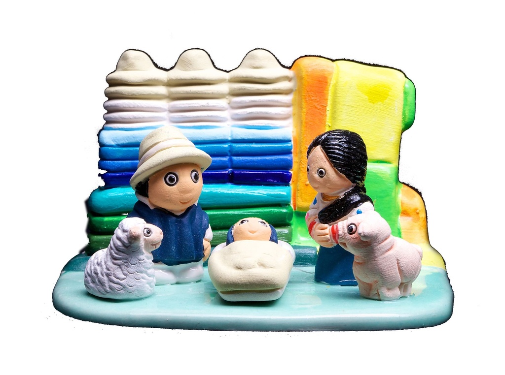 Kerstgroep "Ecuador" - 7x9cm