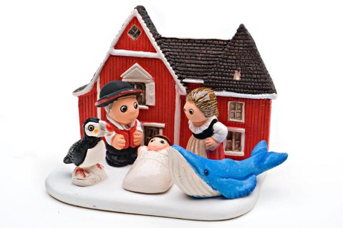 Kerstgroep "Ijsland" - 7x9cm