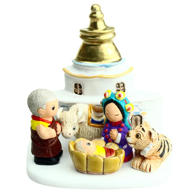 Kerstgroep "Laos" - 7x9cm
