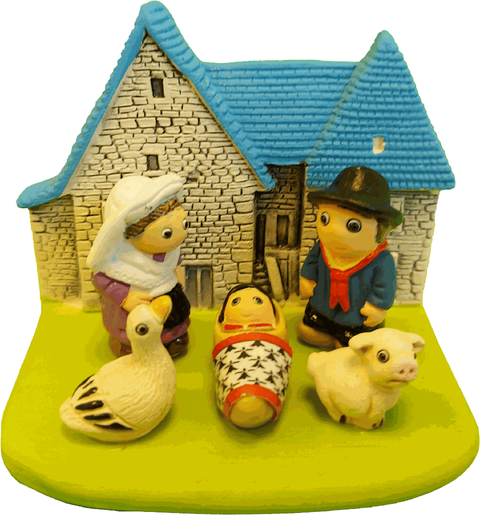Crèche du monde - "France/Limousin" - 7x9cm