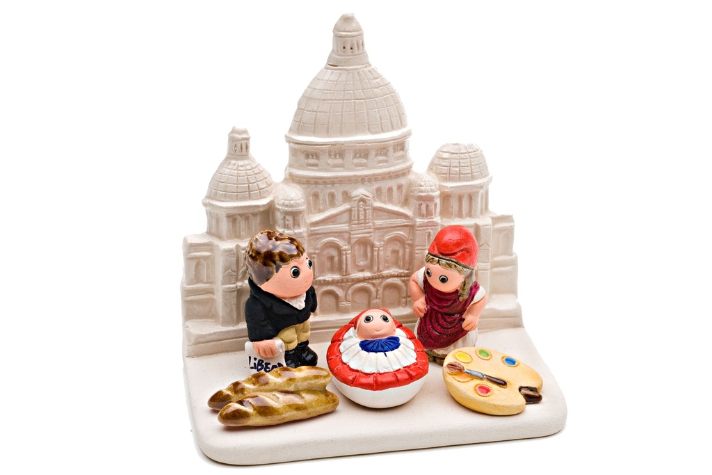 Crèche du monde 'Montmartre' - 7x9cm