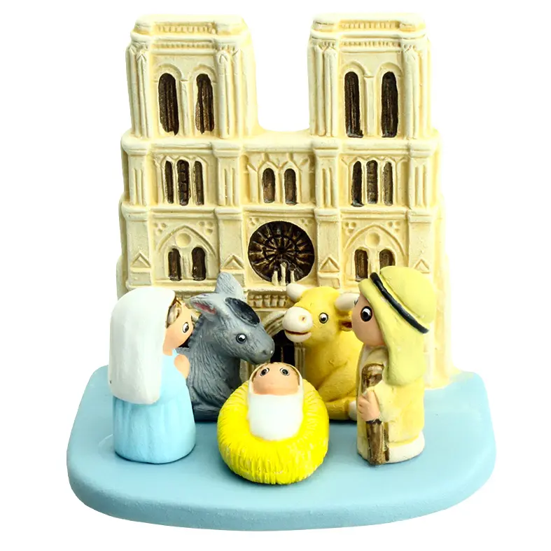Kerstgroep "Notre Dame/Paris" - 7x9cm