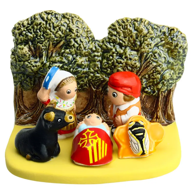 Crèche du monde 'France/Roussillon' - 7x9cm