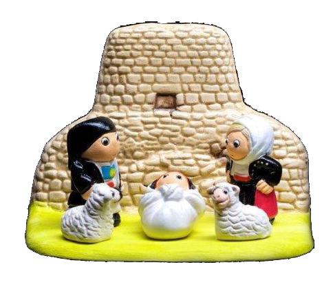 Crèche du monde 'Italie/Sardaigne' - 7x9cm