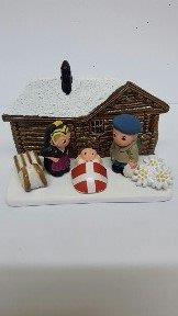 Crèche du monde 'France/Savoie' - 7x9cm
