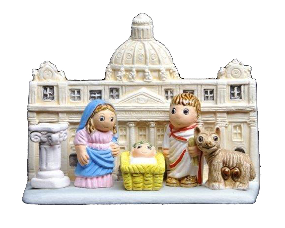 Kerstgroep "Vaticaanstad" - 7x9cm