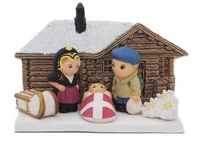 Crèche du monde 'Suisse' - 7x9cm