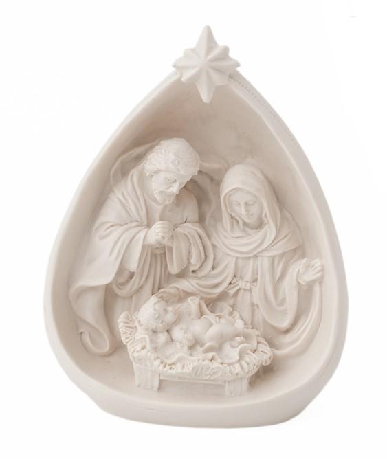 Blokgroepje H.Familie poly/wit - 19cm