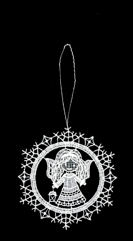 Lace hanger - Angel with lantern - 9cm