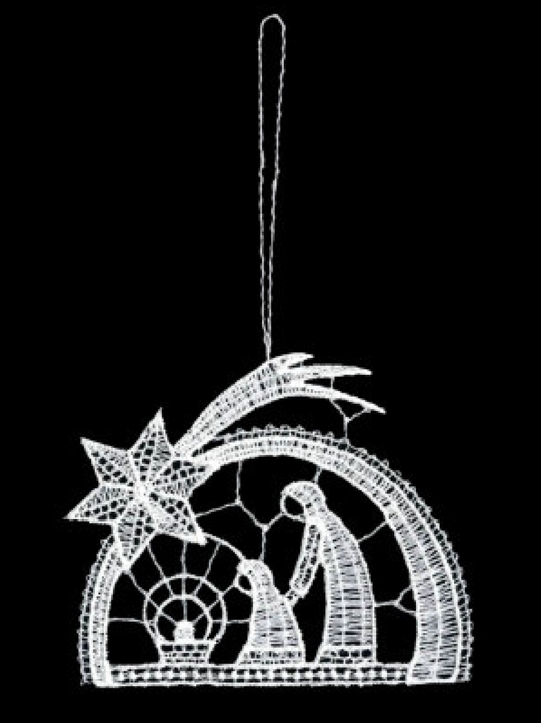 Lace hanger - Nativity scene - 9cm