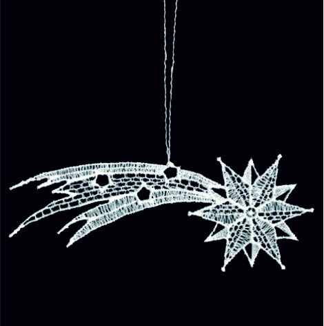Kersthanger kant - Komeet - 9cm