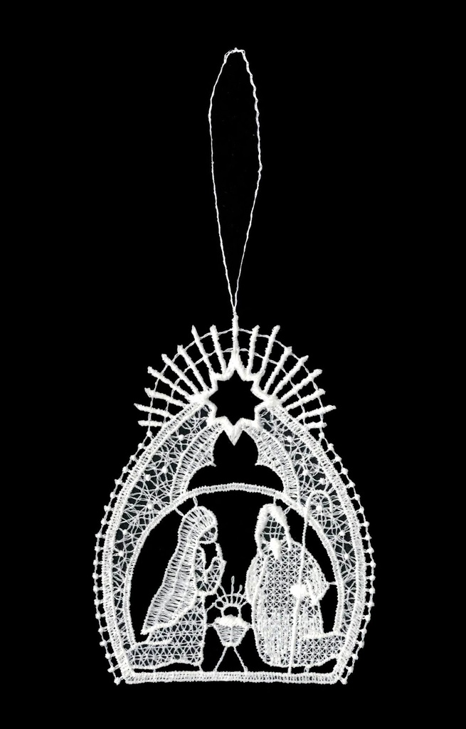 Pendentif dentelle - Ste Famille - 9cm