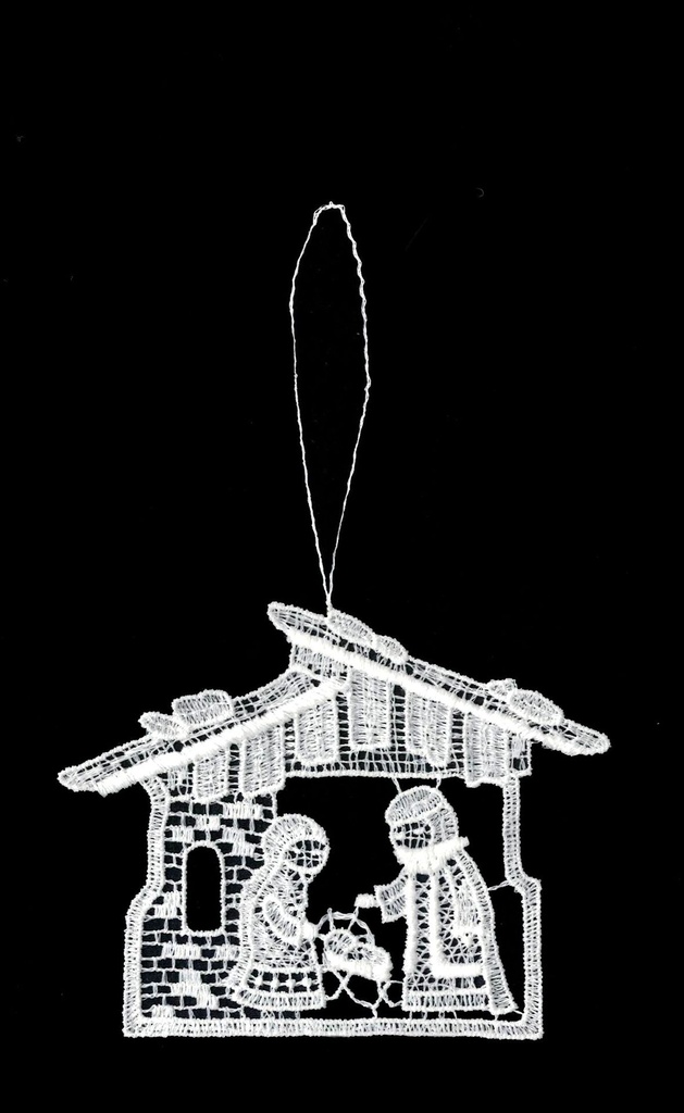 Kersthanger kant - Kerstgroep - 9cm