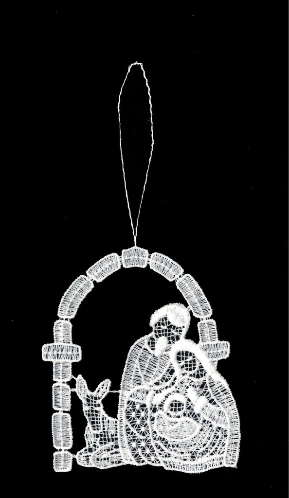 Lace hanger - Nativity scene - 9cm