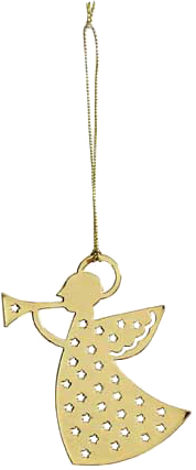 Deco hanger Engel/metaal/verguld - 5x9cm