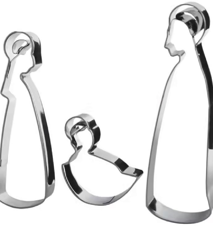 Découpe gateau - Ste Famille - argenté - H 10cm