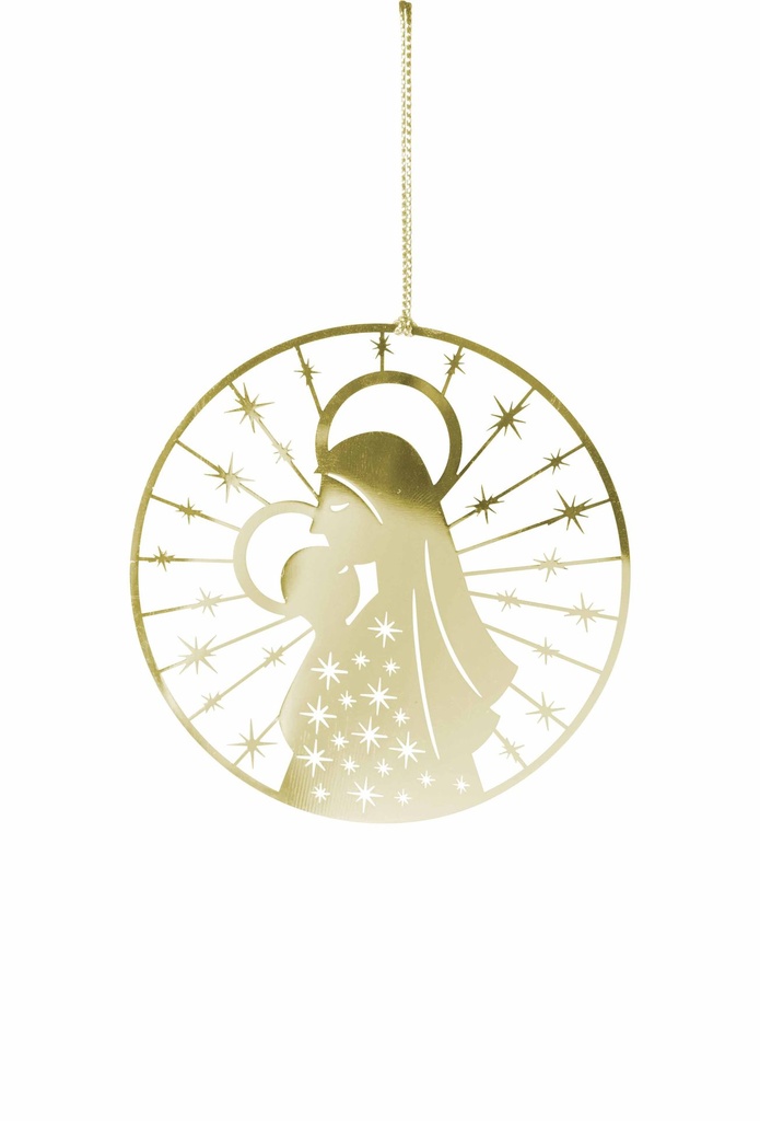 Hanger OLVrouw met kind - verguld - H 9cm