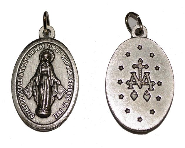 Medaille OLV Wonderdadige - metaal (16x22mm)