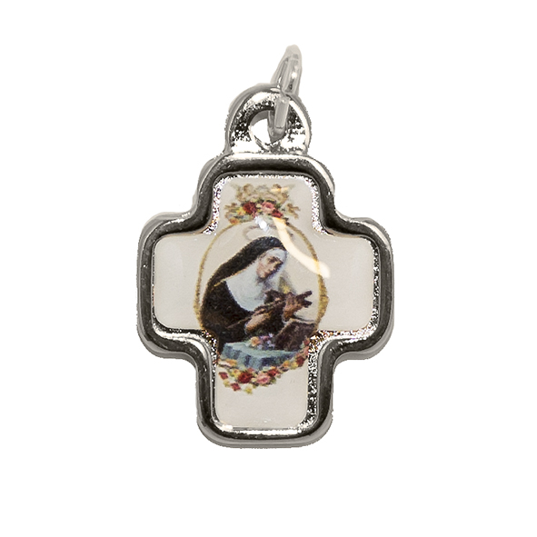 Medaille H Rita - metaal/kruis (16x20mm)