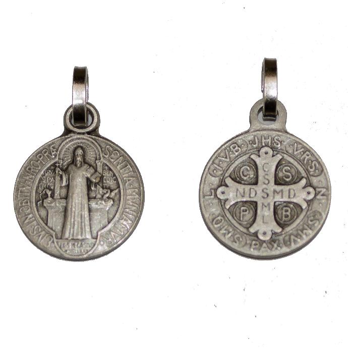 Medaille H. Benedictus - metaal (Ø14mm)