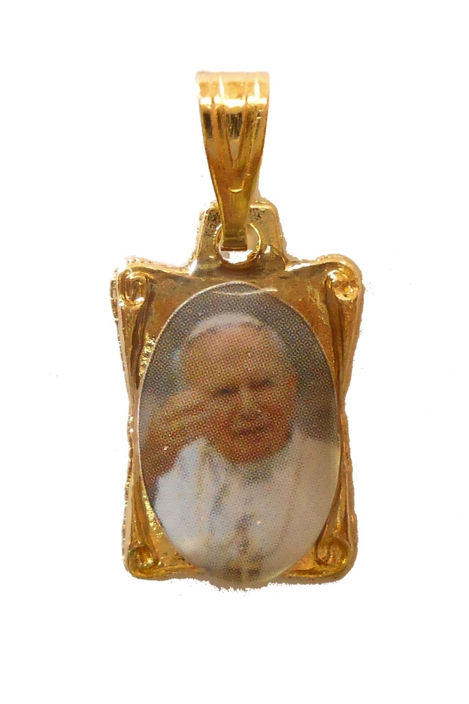 Médaille Pape JP2 - métal/dorée (10x15mm)