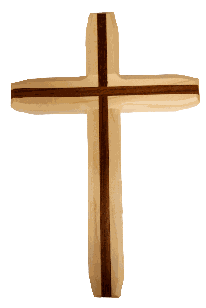 Croix murale - 2ton bois/sans christ (170x250mm)