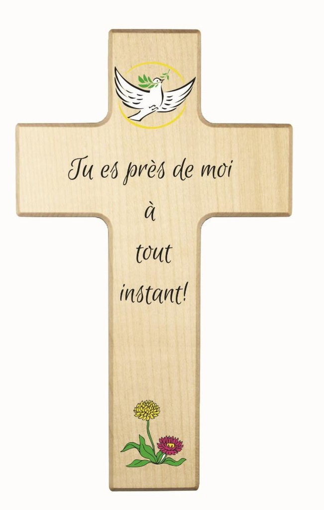Croix enfant 'Tu es près' - 10x15cm